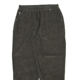 JENO NEUMAN Womens Corduroy Trousers Grey Relaxed Tapered W28 L25
