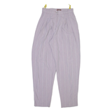 FASHION FOR FUN Womens Trousers Purple Relaxed Tapered W25 L28