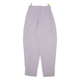 FASHION FOR FUN Womens Trousers Purple Relaxed Tapered W25 L28