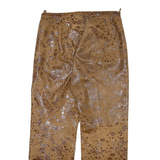 Womens Trousers Brown Regular Straight Faux Suede W30 L28