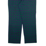 PAOLO FACCHETTI Womens Trousers Green Relaxed Tapered Wool W30 L27