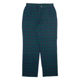 PAOLO FACCHETTI Womens Trousers Green Relaxed Tapered Wool W30 L27