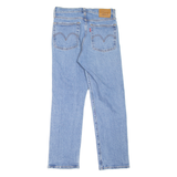 LEVI'S Wedgie BIG E Distressed Womens Jeans Blue Straight Stone Wash W26 L26