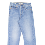LEVI'S Wedgie BIG E Womens Jeans Blue Regular Straight Stone Wash W25 L26