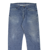 WRANGLER Mens Jeans Blue Regular Straight Stone Wash W36 L32