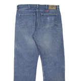 WRANGLER Mens Jeans Blue Regular Straight Stone Wash W36 L32