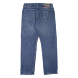 WRANGLER Mens Jeans Blue Regular Straight Stone Wash W36 L32