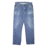 WRANGLER Mens Jeans Blue Regular Straight Stone Wash W36 L32