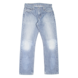 LEVI'S 514 Jeans Distressed Mens Blue Slim Straight Stone Wash W30 L30