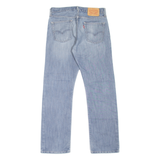 LEVI'S 514 Jeans Distressed Mens Blue Slim Straight Stone Wash W30 L30