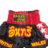 EAGLES GYM Thai Boxing Mens Sports Shorts Red S W24