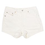LEVI'S 501 Womens Denim Shorts Cream M W30
