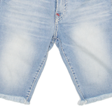 ROCCO Womens Jorts Shorts Blue Relaxed M W34