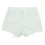 Womens Denim Shorts Green S W28