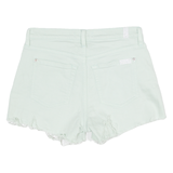 Womens Denim Shorts Green S W28