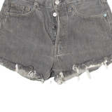 LEVI'S 501 Womens Denim Shorts Grey S W28
