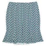 BODEN Womens Trumpet Skirt Blue Knee Length Floral UK 14