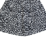 REISS Womens Pleated Skirt Black Short Spotted UK 4