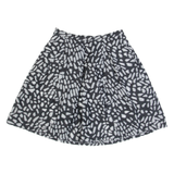 REISS Womens Pleated Skirt Black Short Spotted UK 4