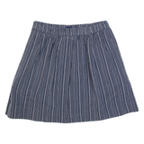 GAP Womens Pleated Skirt Blue Short Striped XS