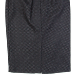 JIGSAW Womens Pencil Skirt Black Knee Length Wool Spotted UK 10