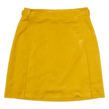 MISSONI SPORT Womens Pleated Skirt Yellow Knee Length 90s S