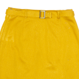 MISSONI SPORT Womens Pleated Skirt Yellow Knee Length 90s S
