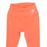 GYMSHARK 3/4 Length Activewear Womens Sports Shorts Pink Slim S W24