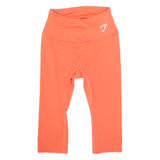GYMSHARK 3/4 Length Activewear Womens Sports Shorts Pink Slim S W24