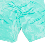 GYMSHARK Activewear Mens Sports Shorts Green Slim Crazy Pattern S W22