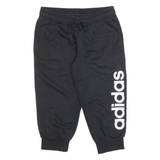 ADIDAS 3/4 Length Womens Casual Shorts Black S W26