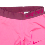 NIKE Womens Sports Shorts Pink Slim XS W20