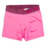 NIKE Womens Sports Shorts Pink Slim XS W20