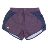 UNDER ARMOUR Womens Sports Shorts Blue Relaxed Spotted XS W24