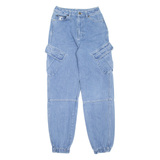 KARL KANI Cargo Womens Jeans Blue Relaxed Tapered W24 L29