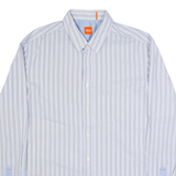 BOSS HUGO BOSS Mens Shirt Grey Striped Long Sleeve XL