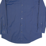 DKNY Slim Fit Mens Plain Shirt Blue Long Sleeve L