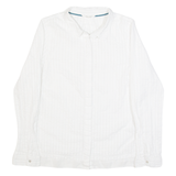 WHITE STUFF Womens Plain Shirt White Long Sleeve UK 10