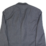 PIATTELLI Mens Blazer Jacket Black Wool Chevron XL