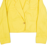 HERO MODELL Womens Blazer Jacket Yellow Wool 90s S