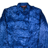 JIAN YUE Eastern Inspired Mens Jacket Blue 90s Floral L