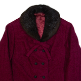 Womens Pea Jacket Purple 90s S