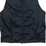 LEONARDO Mens Blazer Waistcoat Black Leather S