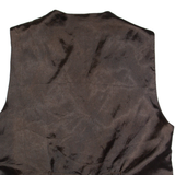 Womens Blazer Waistcoat Grey Leather Suede M