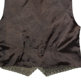 Womens Blazer Waistcoat Grey Leather Suede M