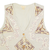 CASA BLANCA Womens Blazer Waistcoat Beige S
