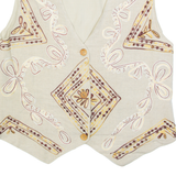 CASA BLANCA Womens Blazer Waistcoat Beige S