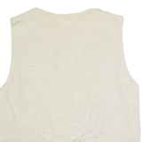 CASA BLANCA Womens Blazer Waistcoat Beige S