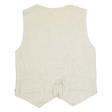 CASA BLANCA Womens Blazer Waistcoat Beige S