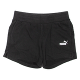 PUMA Womens Casual Shorts Black UK 12 W28